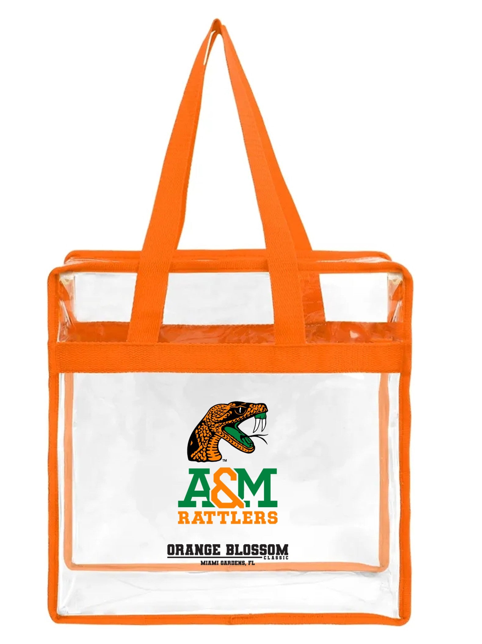 OBC Stadium Approved Clear Plastic Tote (Rattlers)