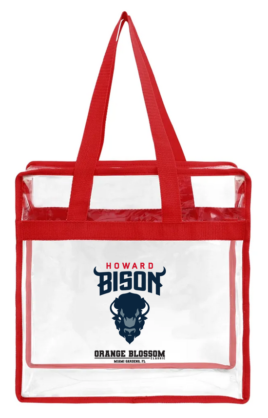 OBC Stadium Approved Clear Plastic Tote (Bison)